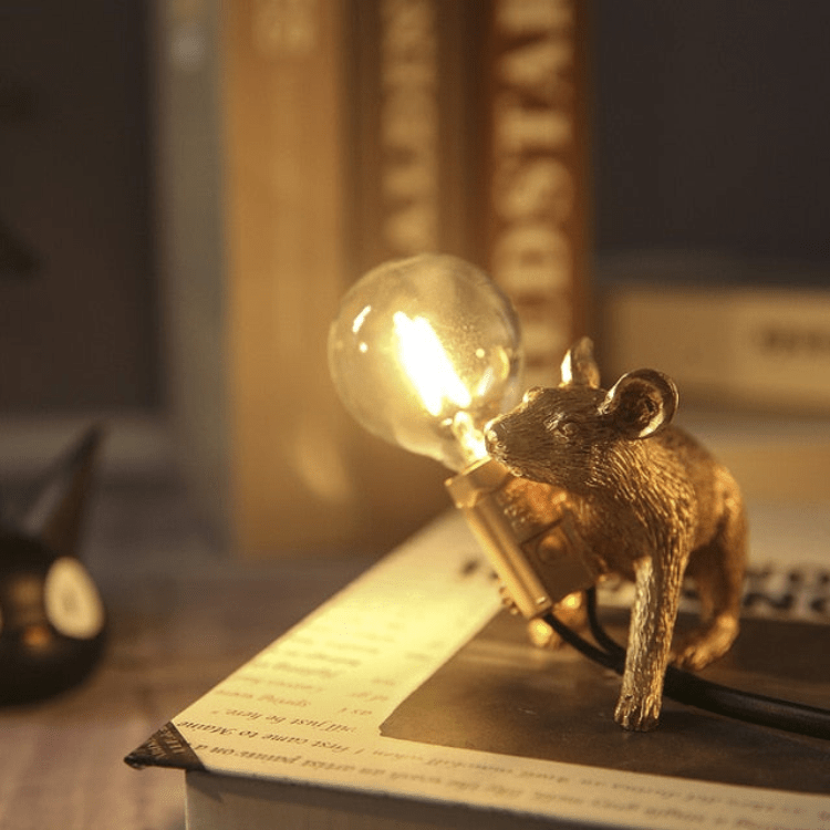 Lampa Stołowa LED w Kształcie Myszy z Dekoracyjną Formą