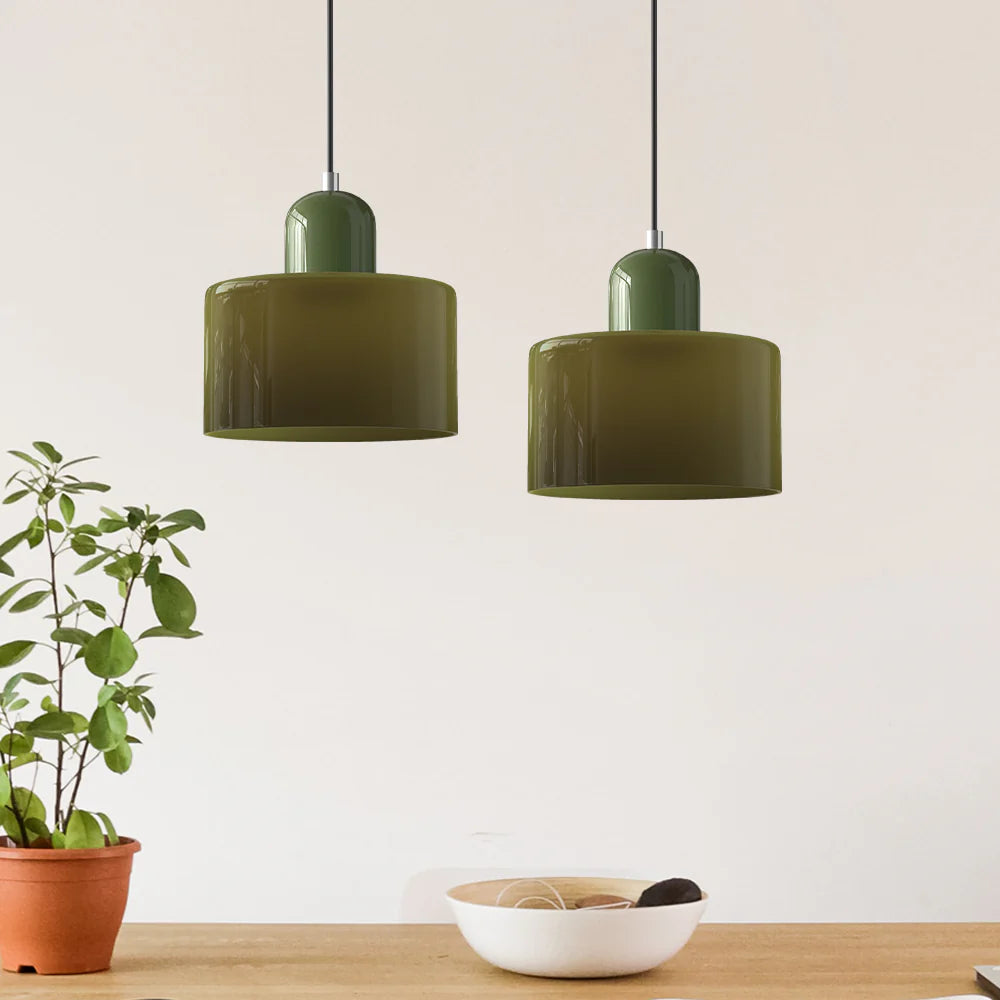 Lampa Wisząca Bauhaus z Geometrycznym Kloszem i Regulacją Wysokości