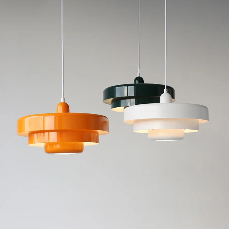 Lampa Wisząca Nowoczesna z Okrągłym Kaskadowym Kloszem i Regulacją Wysokości