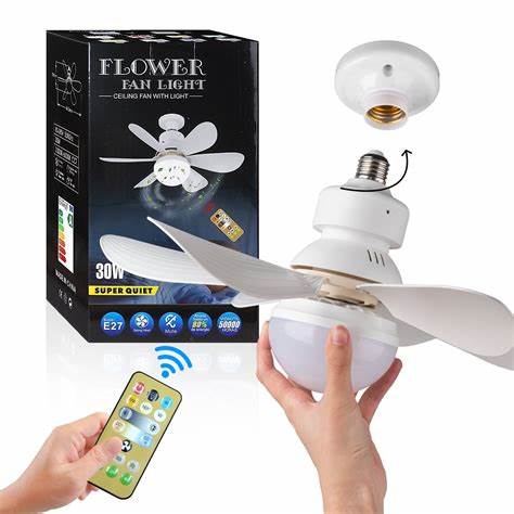 Wentylator Sufitowy z Lampą LED i Pilotem