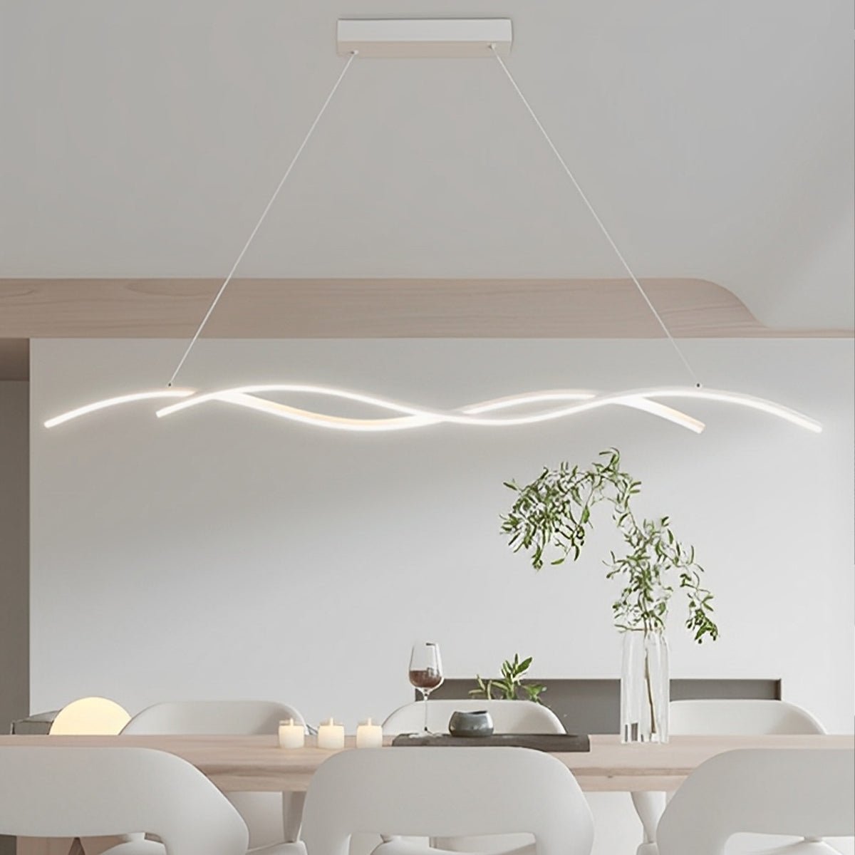 Lampa Wisząca LED Wave Ściemnialna Czarna