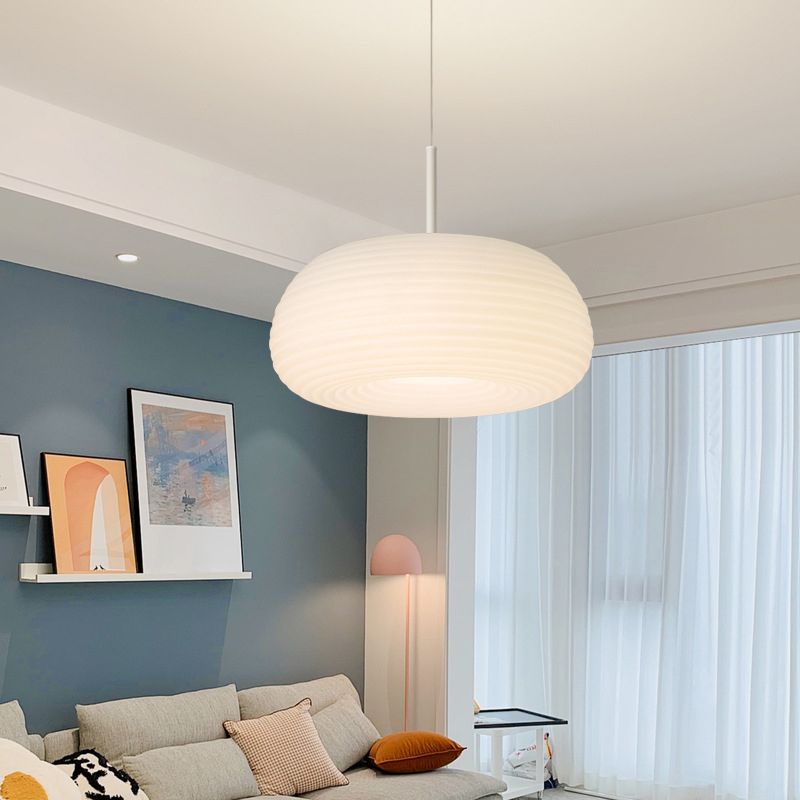 Lampa Wisząca Nowoczesna z Ażurowym Kloszem Żebrowanym