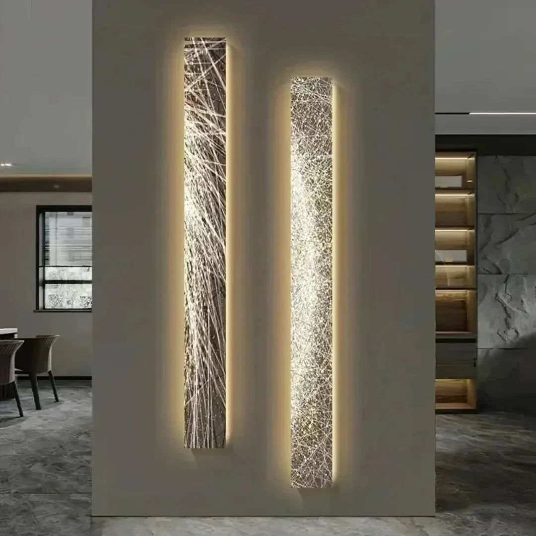 Lampa Ścienna Nowoczesna z Podświetleniem LED i Wzorem Artystycznym