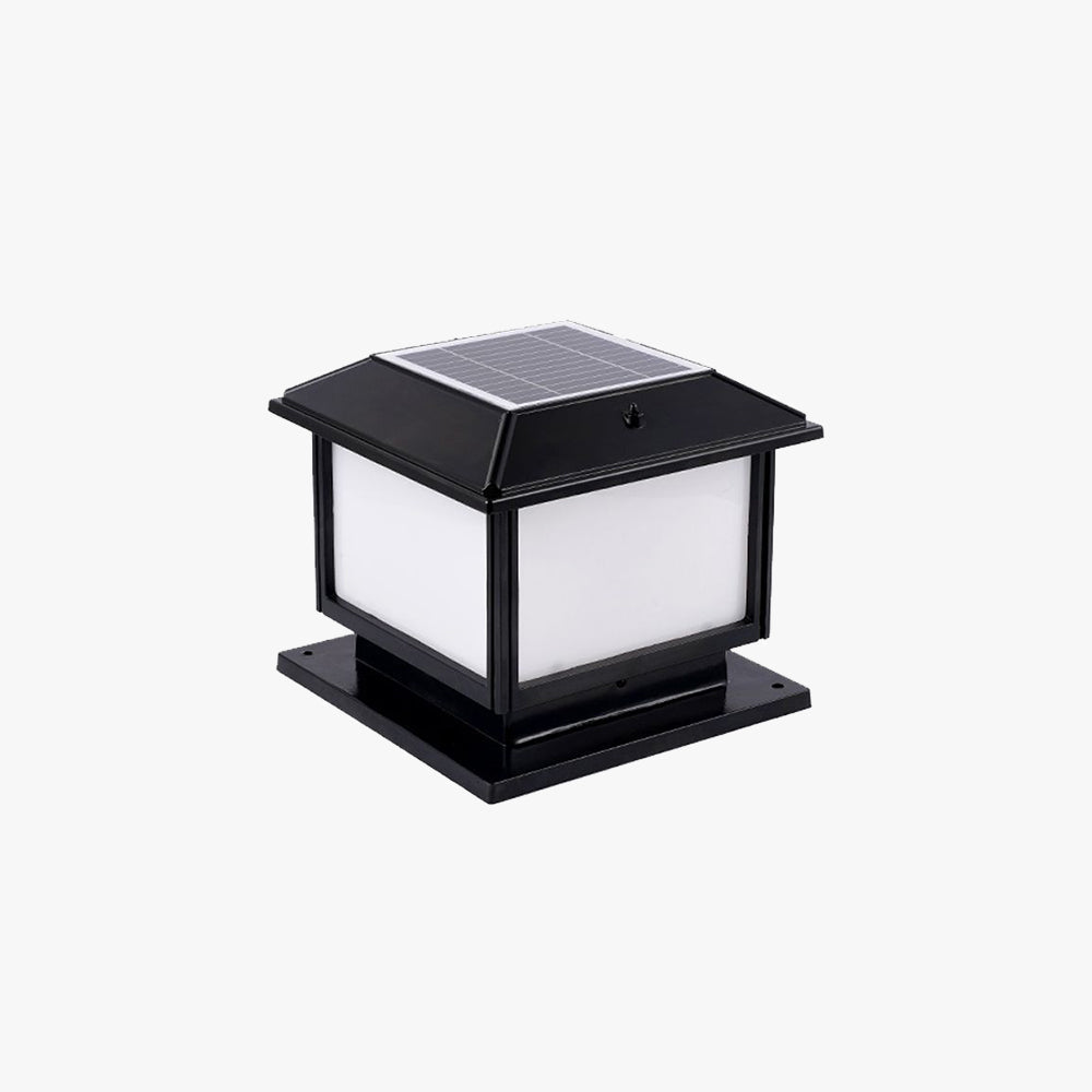 Lampa Słupkowa Ogrodowa Solarna Vintage z Panelem Solarnym
