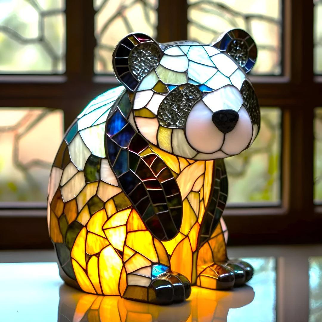 Lampa Stołowa w Stylu Witrażowym w Kształcie Zwierzęcia