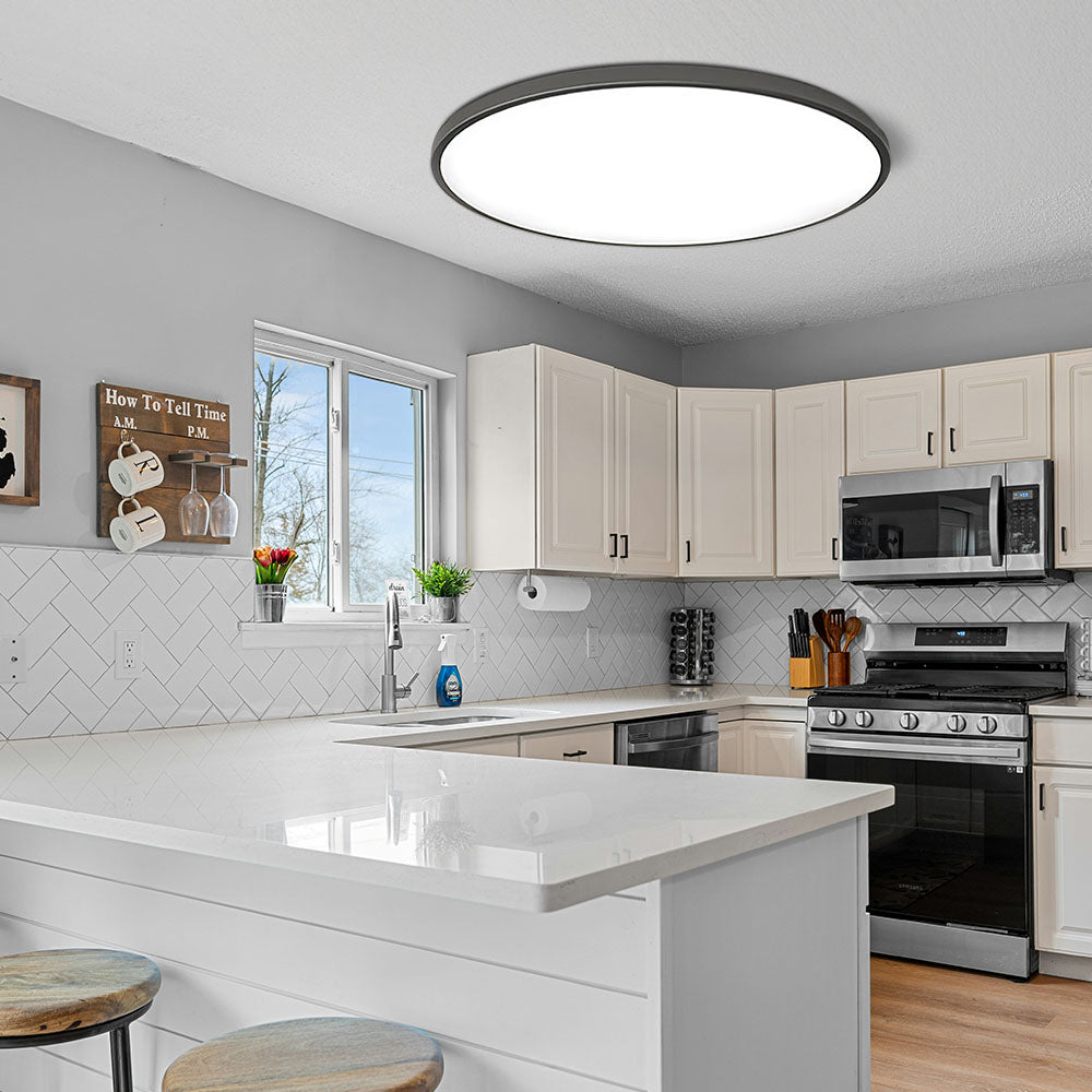 Lampa Sufitowa Minimalistyczna Okrągła Plafoniera z Wbudowanym LED