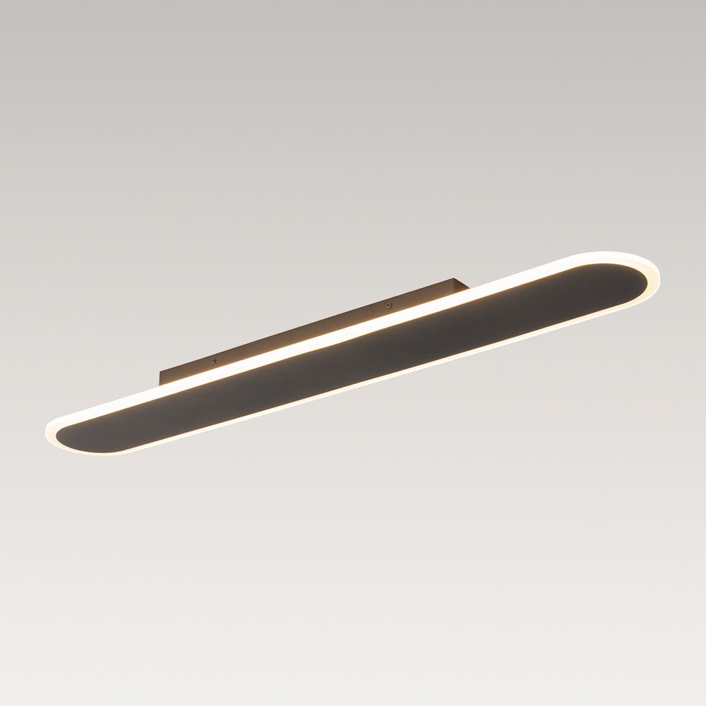 Lampa Sufitowa Minimalistyczna z Podłużną Owalna Kloszem Ściemniana
