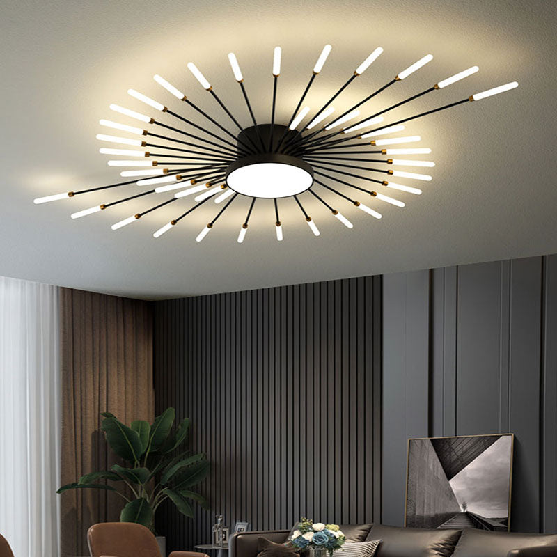 Lampa Sufitowa Nowoczesna z Promieniami w Stylu Fajerwerków