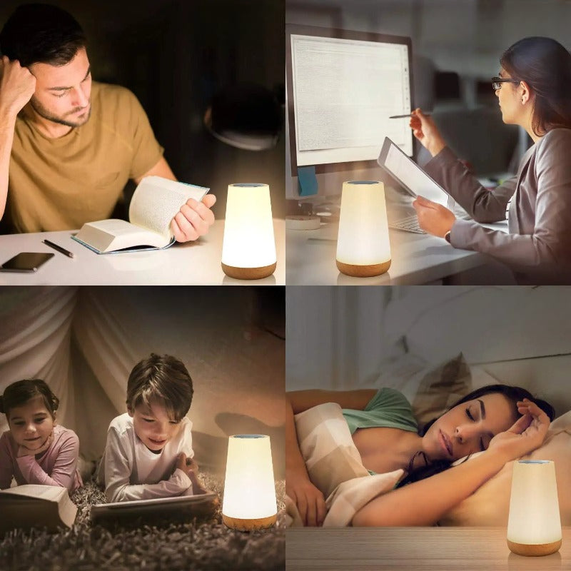 Lampka Nocna z Pilotem i Funkcją Dotykową z Regulacją Jasności