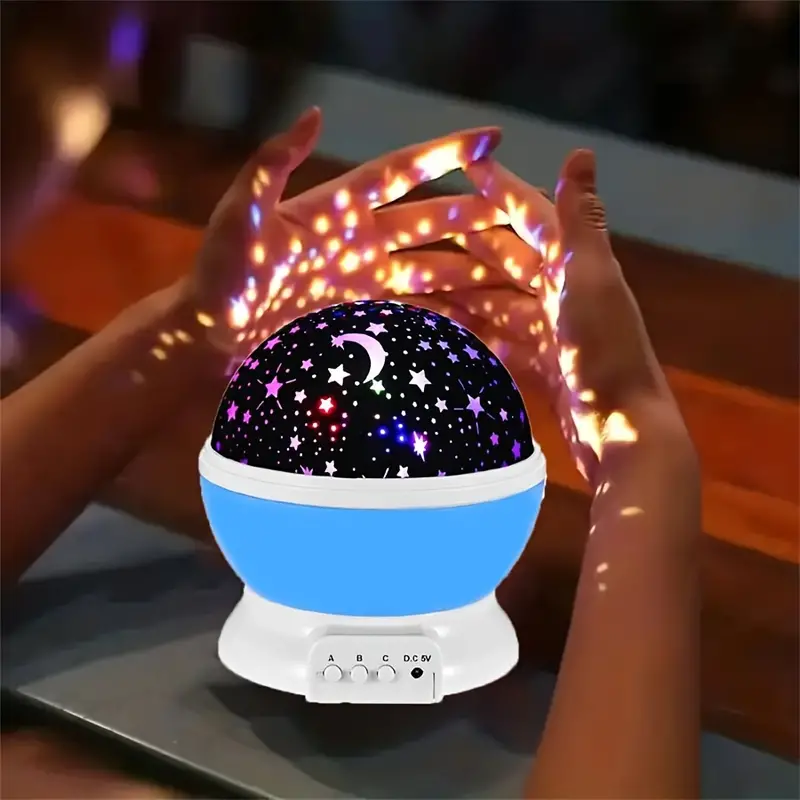 Lampka Nocna z Projektorem Gwiazd