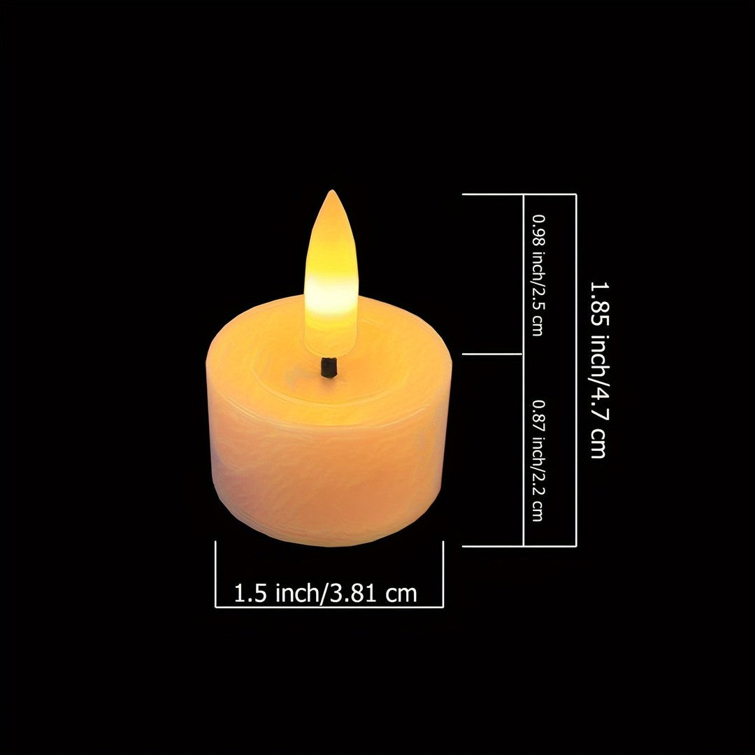 Świeczki Tealight LED z Migającym Płomieniem i Pilotem