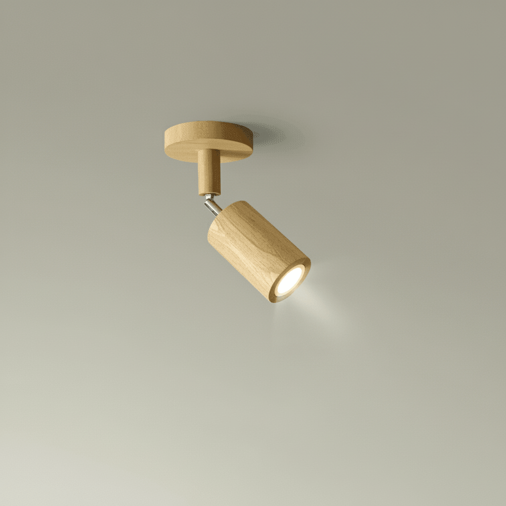 Lampa Sufitowa Minimalistyczna z Drewna Litego