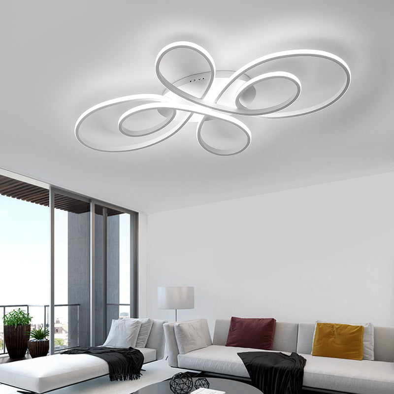 Nowoczesna Lampa Sufitowa LED z Falistymi Pierścieniami