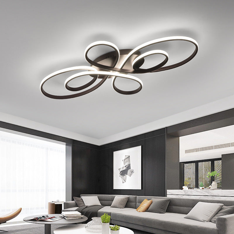 Nowoczesna Lampa Sufitowa LED z Falistymi Pierścieniami