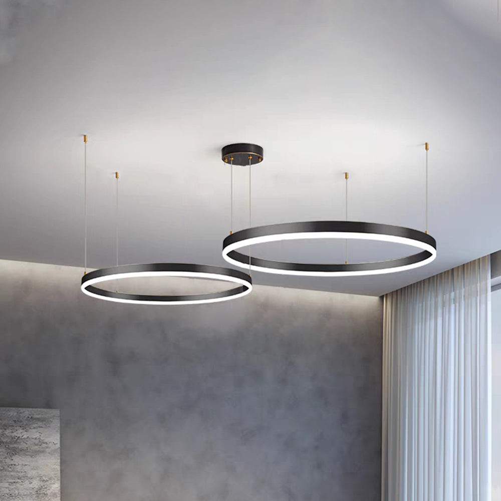 Nowoczesna Lampa Wisząca z Okrągłymi Pierścieniami