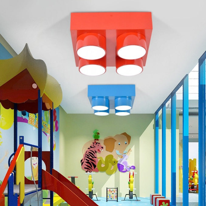 Lampa Sufitowa Dziecięca Klockowa z Wbudowanym LED