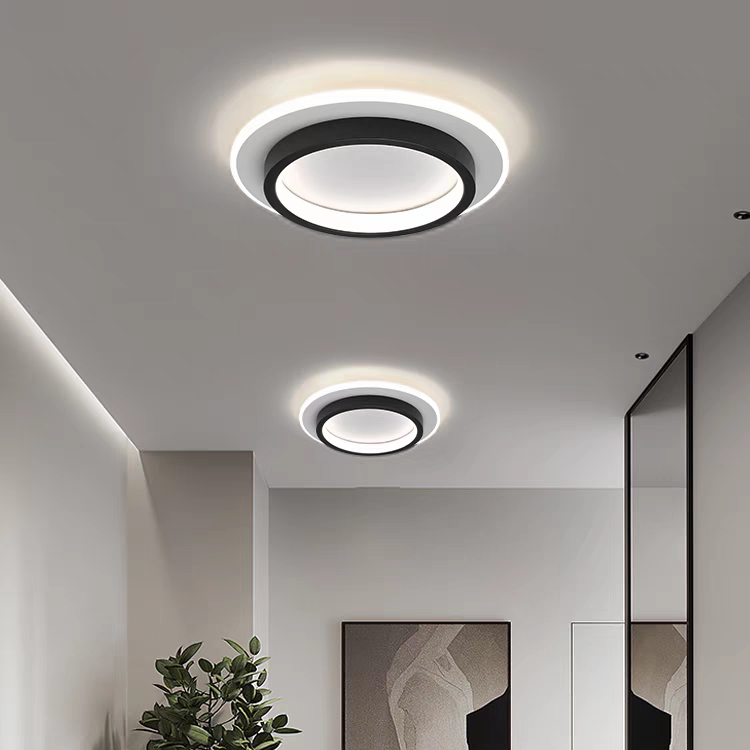 Lampa Sufitowa LED Nowoczesna z Podwójnym Pierścieniem