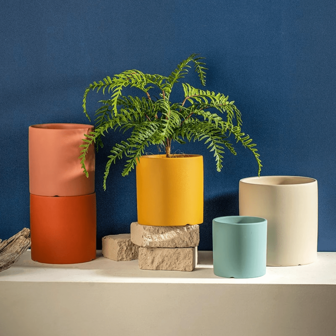 Osłonka na Doniczkę Ceramiczna Okrągła z Podstawką