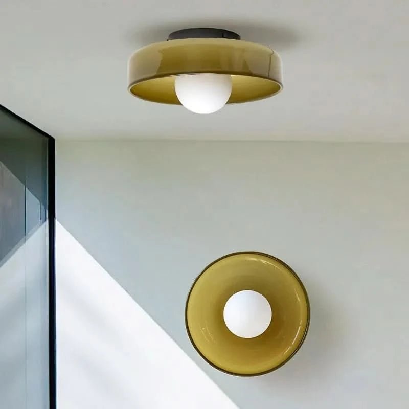 Skandynawska Lampa Sufitowa ze Szklanym Kloszem