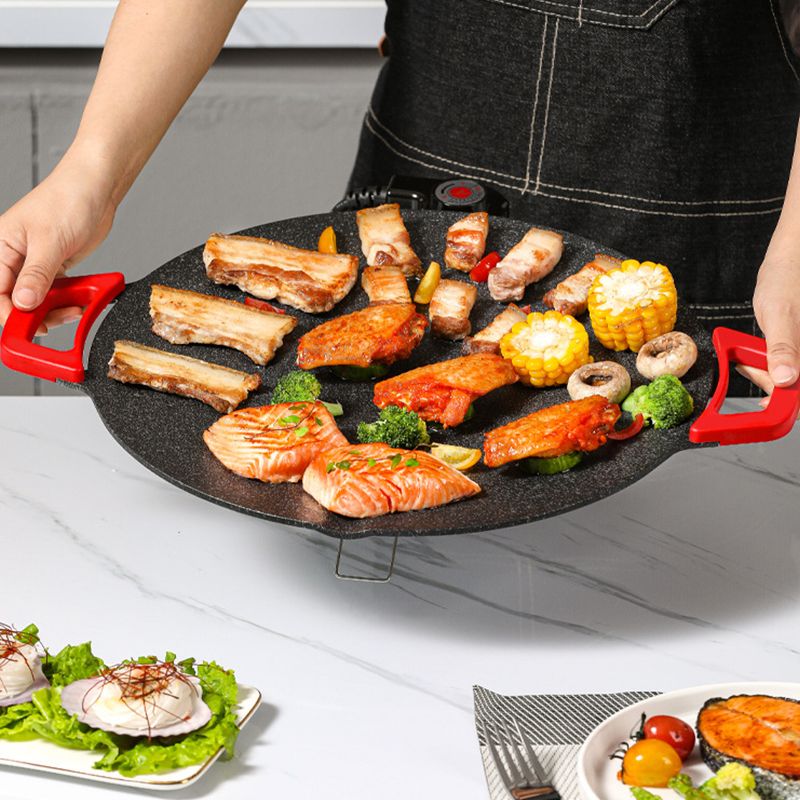 Elektryczna Płyta Grillowa Bezdymna Okrągła do Domu
