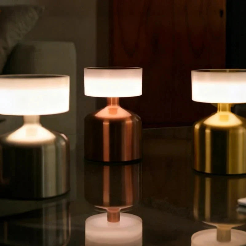 Lampa Stołowa Retro Kopułowa Bezprzewodowa Ściemnialna LED