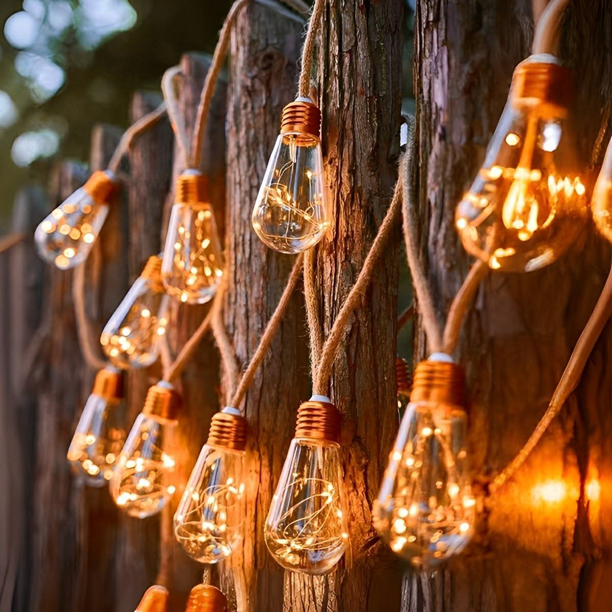 Girlanda Świetlna Solarna Edison z 20 Żarówkami LED