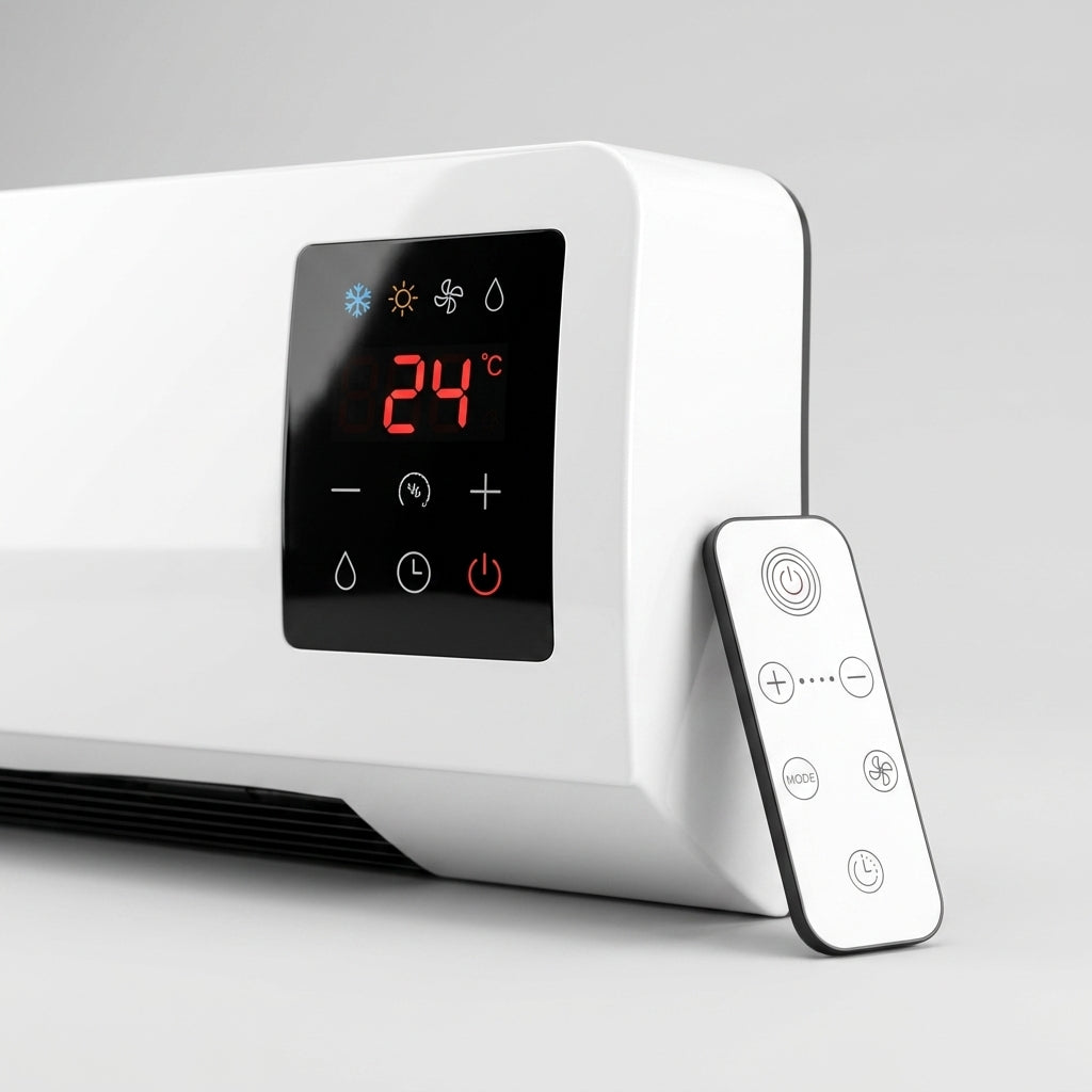Wentylator Ścienny z Funkcją Grzania i Wyświetlaczem LCD
