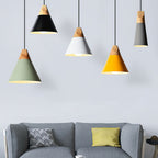 Lampa Wisząca Skandynawska z Drewnianym Akcentem - 8
