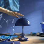 Lampa Stołowa Bezprzewodowa LED z Metalu i Szkła - 11