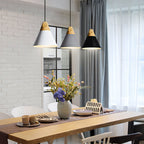 Lampa Wisząca Skandynawska z Drewnianym Akcentem - 10