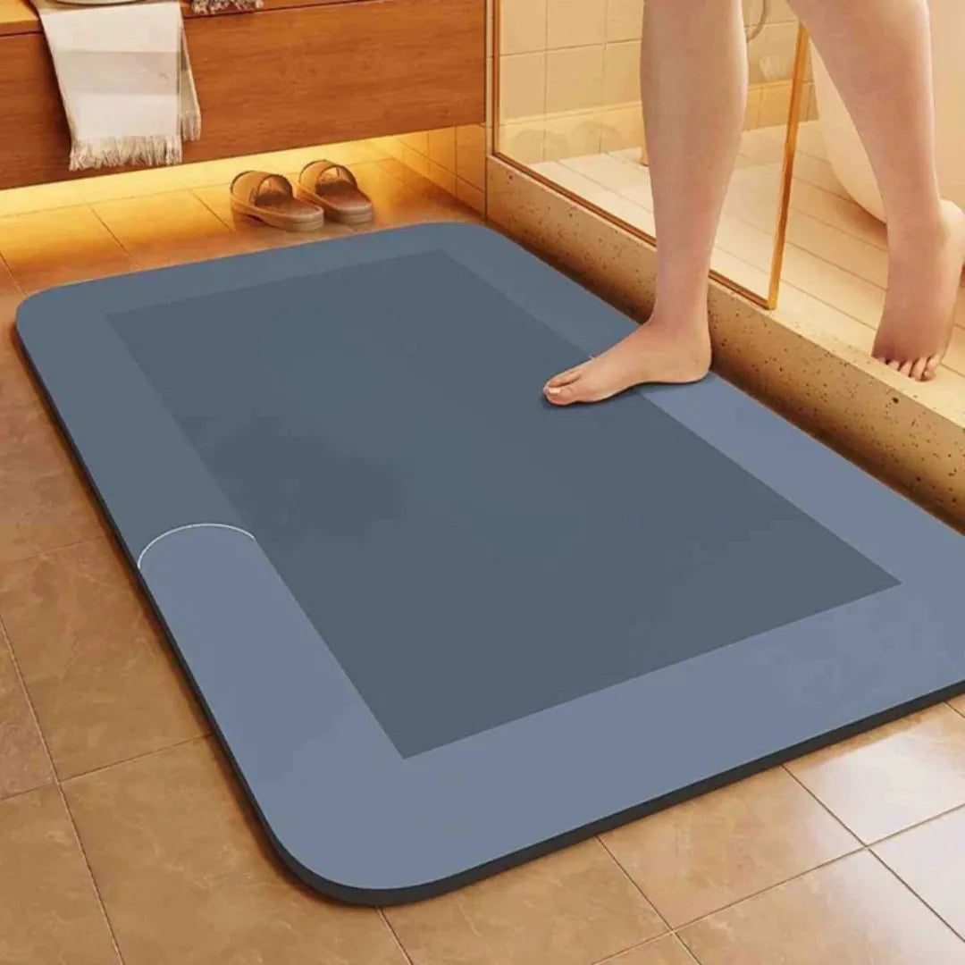 Mata Łazienkowa z Ziemi Okrzemkowej Szybkoschnąca Antypoślizgowa - Niebieski