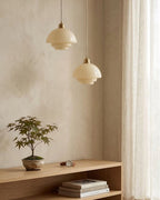 Lampa Wisząca Mid-Century z Opałowym Szklanym Kloszem - 12