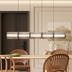 Lampa Wisząca Liniowa Cylindryczna ze Szklanymi Kloszami - 2