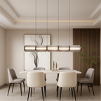 Lampa Wisząca Liniowa Cylindryczna ze Szklanymi Kloszami - 3