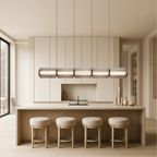 Lampa Wisząca Liniowa Cylindryczna ze Szklanymi Kloszami - 8