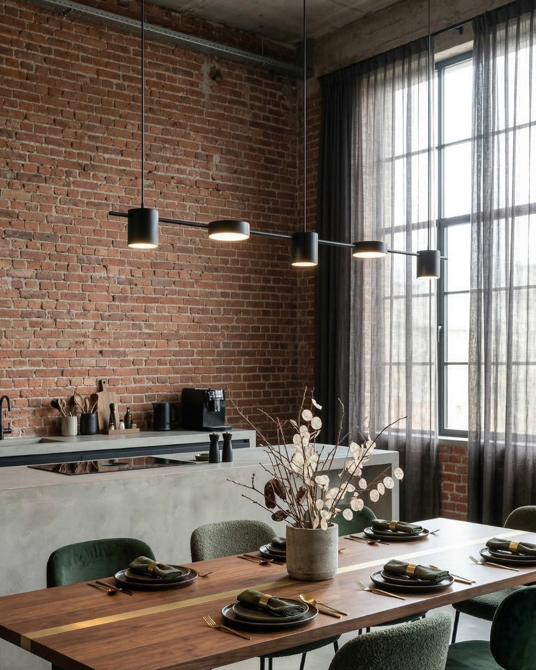 Lampa Wisząca Liniowa LED z Akrylowym Kloszem - 12
