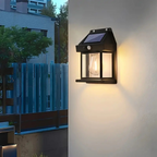 Lampa Ścienna Solarna z Czujnikiem Ruchu do Ogrodu - Czarny