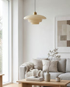 Lampa Wisząca Mid-Century z Opałowym Szklanym Kloszem - 3