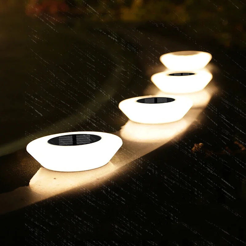 Lampa Ogrodowa Solarna Zestaw 4 Szt. Czarna IP65