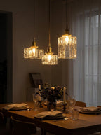 Lampa Wisząca Vintage ze Żebrowanego Szkła z Żelazną Ramą - 2