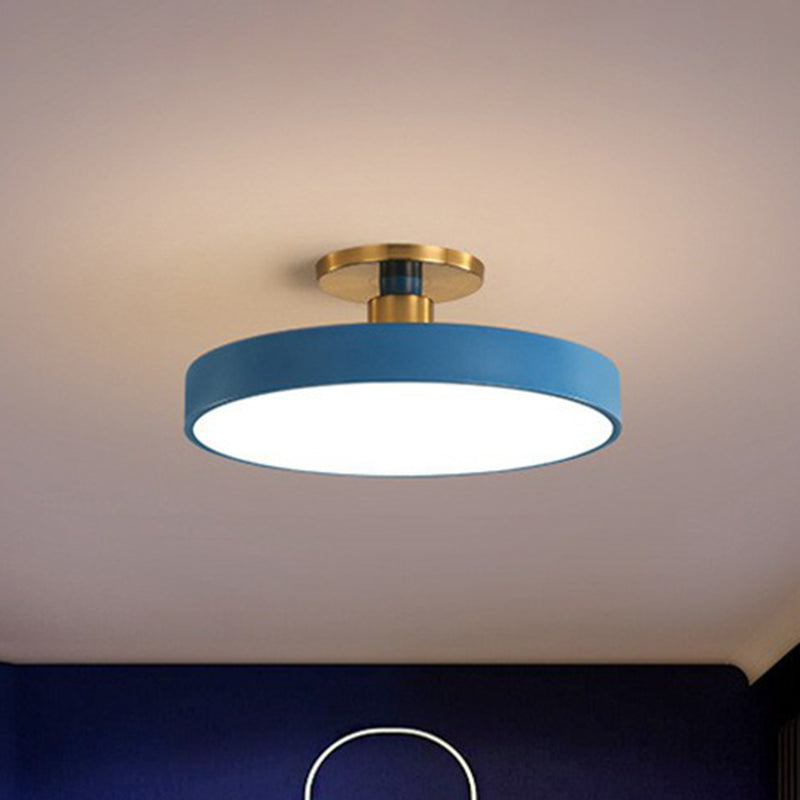 Lampa Sufitowa LED Okrągła Akrylowa Półszczelna - Niebieski