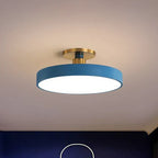 Lampa Sufitowa Skandynawska Okrągła z Akrylowym Kloszem LED - 2