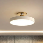 Lampa Sufitowa Skandynawska Okrągła z Akrylowym Kloszem LED - Biały