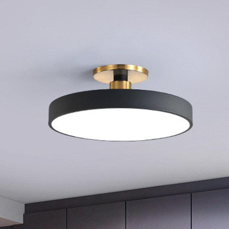 Lampa Sufitowa LED Okrągła Akrylowa Półszczelna - Czarny