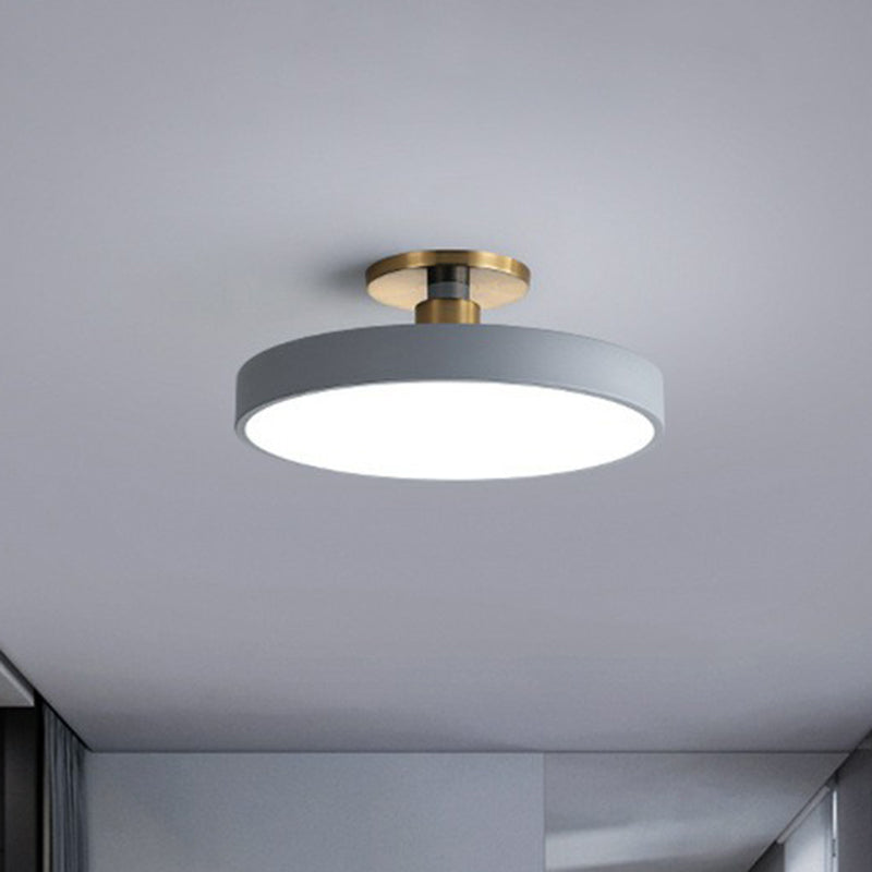 Lampa Sufitowa LED Okrągła Akrylowa Półszczelna - Szary