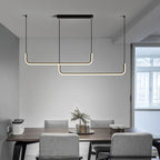 Lampa Wisząca Listwowa LED Czarna Minimalistyczna