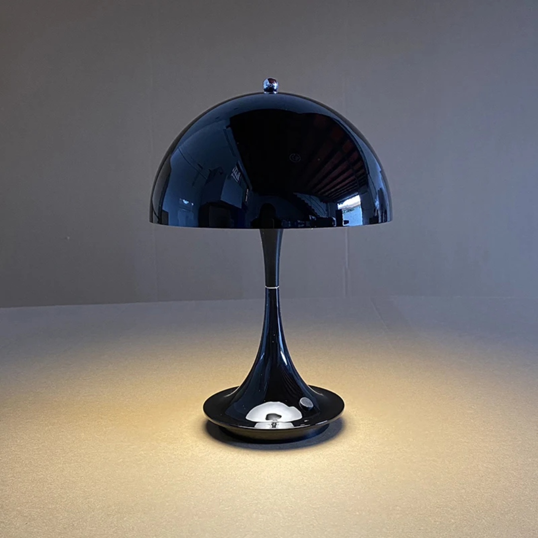 Lampa Stołowa Bezprzewodowa LED z Metalu i Szkła - 6