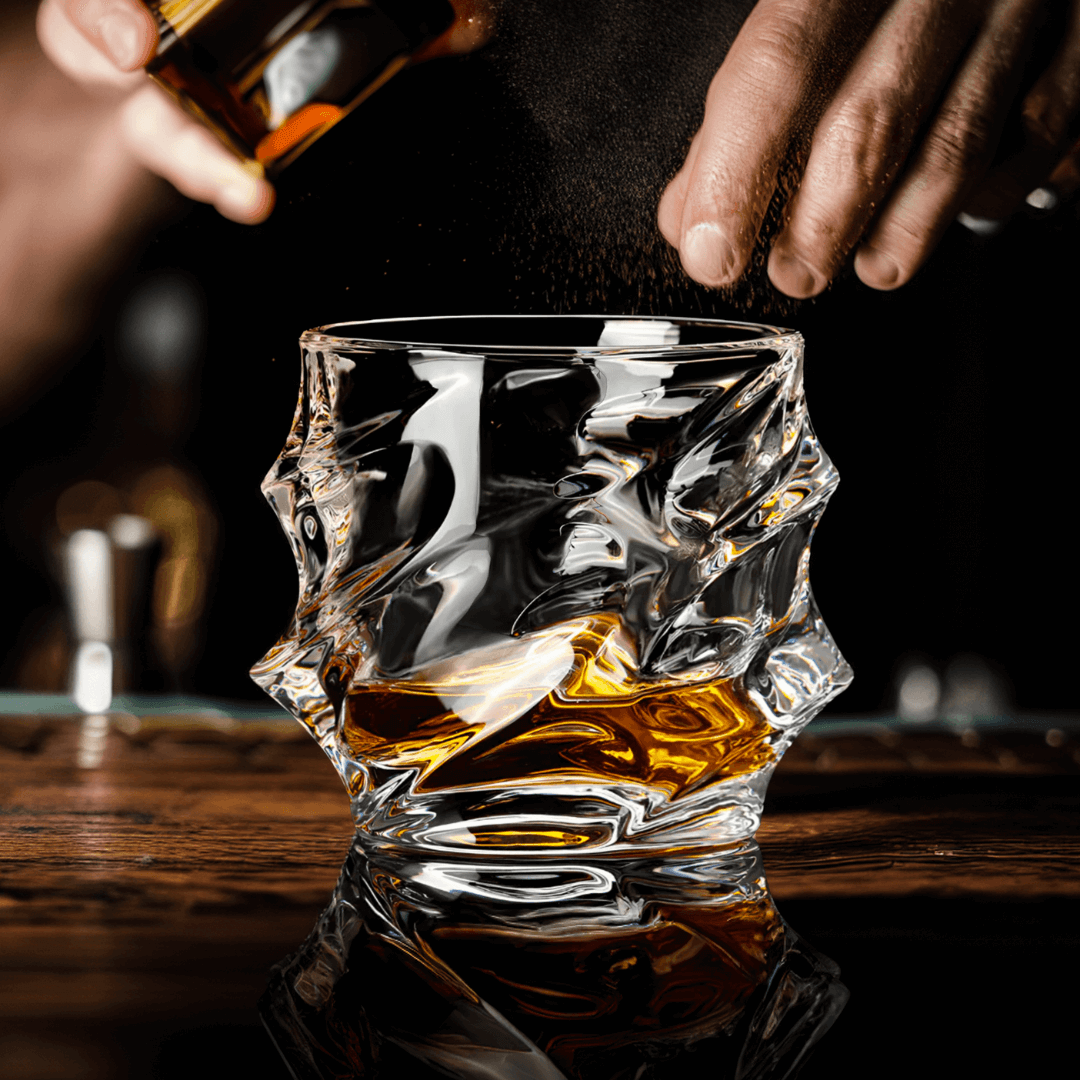 Szklanka do Whisky z Kryształu z Falistym Wzorem w Pudełku Prezentowym - 10