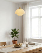 Lampa Wisząca Mid-Century z Opałowym Szklanym Kloszem - 7