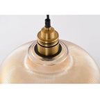 Lampa Wisząca ze Żebrowanym Szklanym Kloszem - 6